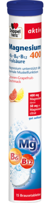 DOPPELHERZ Magnesium 400+B1+B6+B12+Folsäure BTA