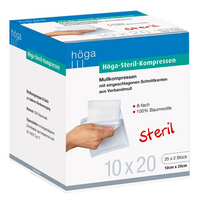 HÖGA-KOMPRESSEN 10x20 cm steril 8fach