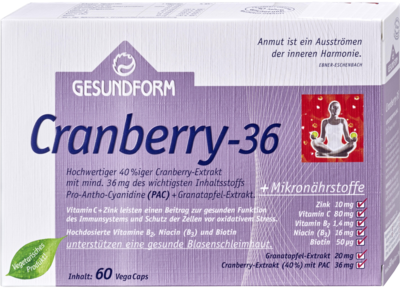 GESUNDFORM Cranberry 36 Kapseln