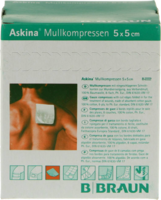 ASKINA Mullkompressen 5x5 cm steril 8fach