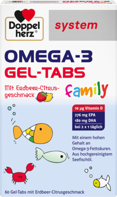 DOPPELHERZ Omega-3 Gel-Tabs family Erdb.Cit.system